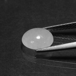Jadeíta blanco natural de 1,84 ct, corte óvalo, translúcido