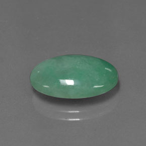 Jadeíta verde natural de 5,96 ct, corte óvalo, opaco