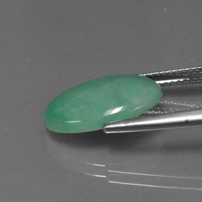Jadeíta verde natural de 5,96 ct, corte óvalo, opaco