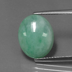 Jadeíta Verde natural de 5.48 ct, Corte Óvalo, Opaco