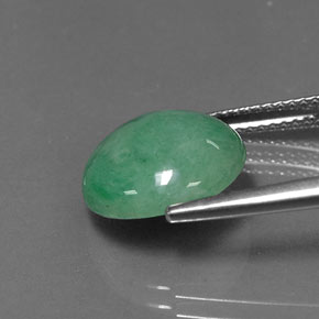 Jadeíta Verde natural de 6.31 ct, Corte Redondo, Opaco