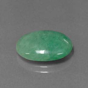 Jadeíta verde natural de 5,77 ct, corte óvalo, opaco