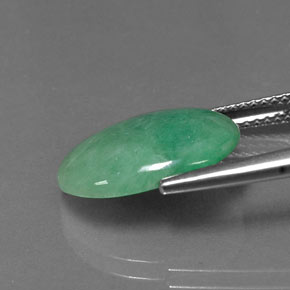 Jadeíta verde natural de 5,77 ct, corte óvalo, opaco