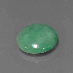 Jadeíta verde natural de 5,92 ct, corte redondo, opaco