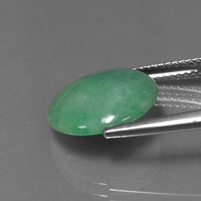 Jadeíta verde natural de 5,92 ct, corte redondo, opaco
