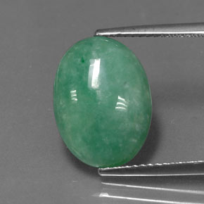 Jadeíta Verde natural de 6.30 ct, Corte Óvalo, Opaco