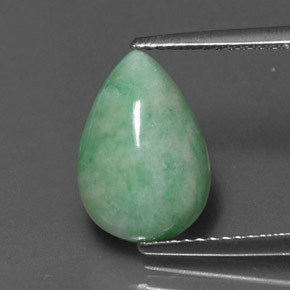 Jadeíta verde natural de 4,18 ct, en forma de pera, opaco