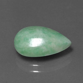 Jadeíta verde natural de 4,18 ct, en forma de pera, opaco