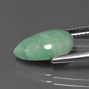 Jadeíta verde natural de 4,18 ct, en forma de pera, opaco