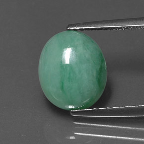 Jadeíta Verde natural de 4.64 ct, Corte Óvalo, Opaco