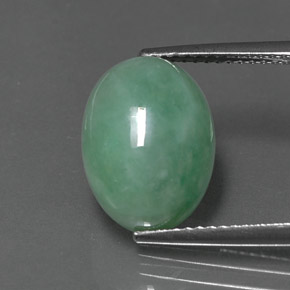 Jadeíta verde natural de 8,44 ct, corte óvalo, opaco