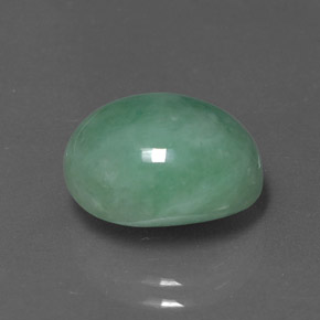 Jadeíta verde natural de 8,44 ct, corte óvalo, opaco
