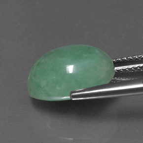 Jadeíta verde natural de 8,44 ct, corte óvalo, opaco