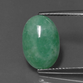 Jadeíta Verde natural de 5.68 ct, Corte Óvalo, Opaco