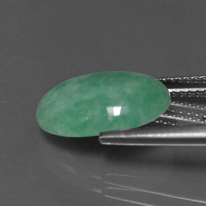 Jadeíta Verde natural de 5.68 ct, Corte Óvalo, Opaco