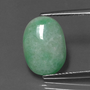 Jadeíta verde natural de 4,87 ct, corte óvalo, opaco
