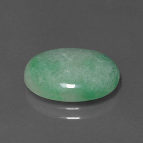 Jadeíta verde natural de 4,87 ct, corte óvalo, opaco