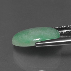 Jadeíta verde natural de 4,87 ct, corte óvalo, opaco