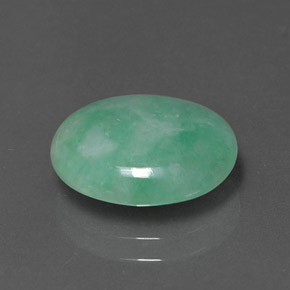 Jadeíta Verde natural de 4.28 ct, Corte Óvalo, Opaco
