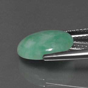 Jadeíta Verde natural de 4.28 ct, Corte Óvalo, Opaco