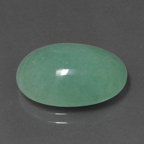 Jadeíta verde natural de 11,52 ct, corte óvalo, opaco