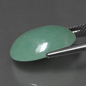 Jadeíta verde natural de 11,52 ct, corte óvalo, opaco