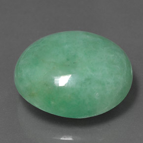 Jadeíta Verde natural de 16.95 ct, Corte Óvalo, Opaco
