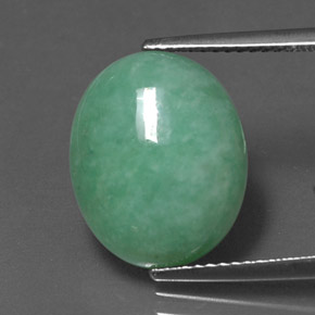 Jadeíta verde natural de 8,83 ct, corte óvalo, opaco