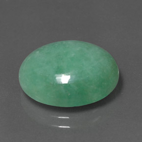 Jadeíta verde natural de 8,83 ct, corte óvalo, opaco