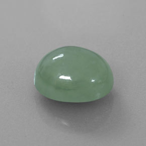 Jadeíta verde natural de 6,83 ct, corte óvalo, translúcido