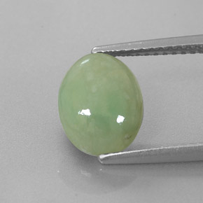 Jadeíta verde natural de 2,78 ct, corte óvalo, translúcido