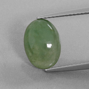 Jadeíta Verde natural de 3.17 ct, Corte Óvalo, Translúcido
