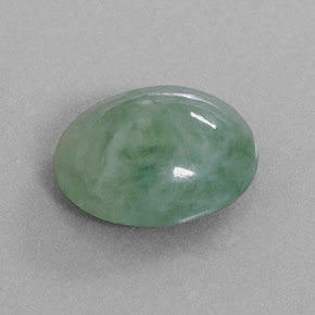 Jadeíta verde natural de 6,25 ct, corte óvalo, translúcido