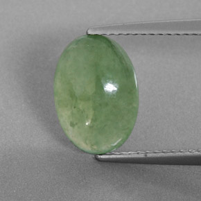 Jadeíta verde natural de 4,02 ct, corte óvalo, translúcido