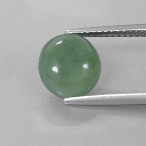 Jadeíta Verde natural de 3.26 ct, Corte Óvalo, Translúcido