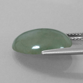 Jadeíta Verde natural de 6.49 ct, Corte Óvalo, Translúcido