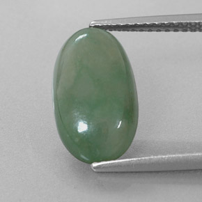 Jadeíta verde natural de 4,81 ct, corte óvalo, translúcido