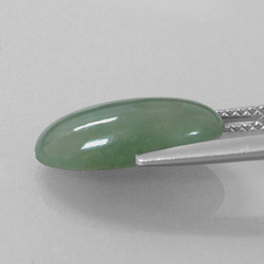 Jadeíta verde natural de 4,81 ct, corte óvalo, translúcido