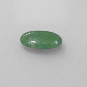 Jadeíta verde natural de 1,56 ct, corte óvalo, translúcido