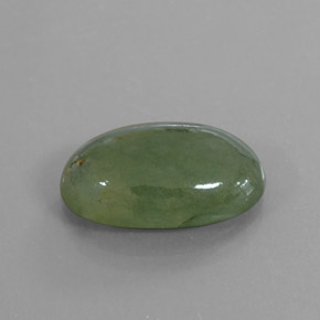 Jadeíta verde natural de 9,98 ct, corte óvalo, transparente