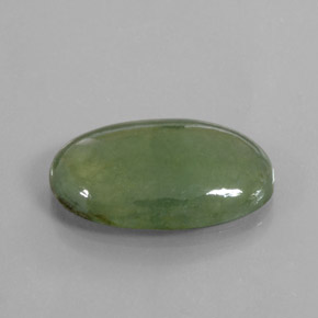 Jadeíta verde natural de 8,99 ct, corte óvalo, transparente