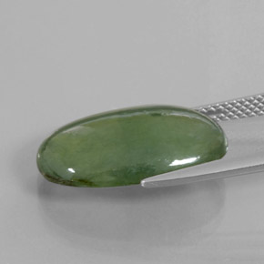 Jadeíta verde natural de 8,99 ct, corte óvalo, transparente