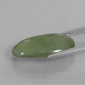 Jadeíta Verde natural de 8.64 ct, Corte Óvalo, Transparente