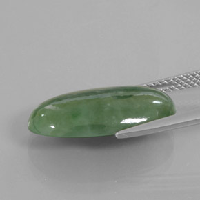 Jadeíta Verde natural de 8.88 ct, Ovalada, Transparente