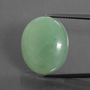 Jadeíta Verde natural de 21.62 ct, Corte Óvalo, Opaco