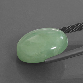 Jadeíta Verde natural de 21.62 ct, Corte Óvalo, Opaco