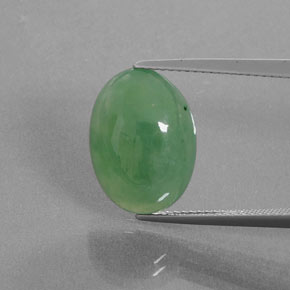 Jadeíta Verde natural de 9.39 ct, Corte Óvalo, Translúcido