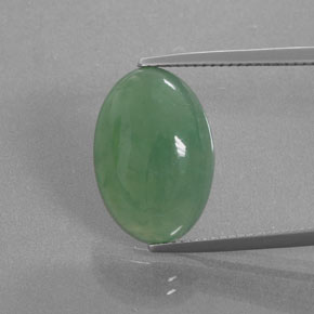 Jadeíta Verde natural de 11.46 ct, Corte Óvalo, Translúcido