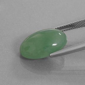 Jadeíta Verde natural de 11.46 ct, Corte Óvalo, Translúcido