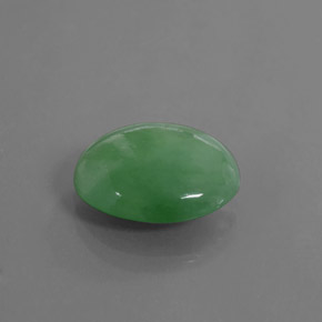 Jadeíta verde natural de 6,55 ct, corte óvalo, translúcido